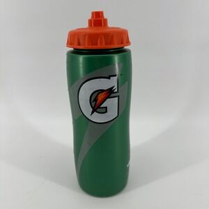 Gatorade 32oz Squeeze Water Bottle Green Orange G Logo Sport Hydration Bottle